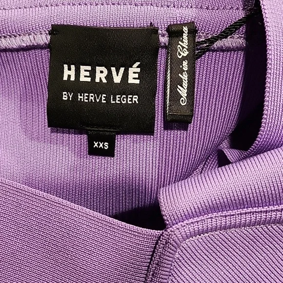 Herve Leger Purple Crop Top NWT - Picture 7 of 7